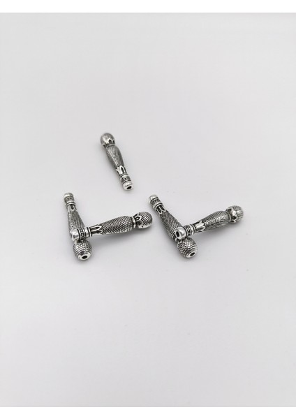 Zamak Döküm Nikel Kaplama Tesbih Imamesi 5 Adet - Tesbih Malzemesi