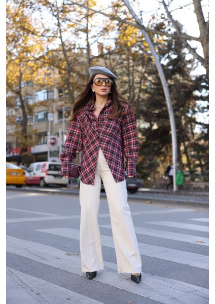 Metal Gold Kemerli Wideleg Jean indirimleri