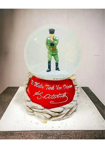 Atatürk Işıklı Kar Küresi – Ne Mutlu Türküm Diyene Yazılı LED Işıklı Dekoratif Kar Küresi | Masa ve Oda Süsü fırsatları