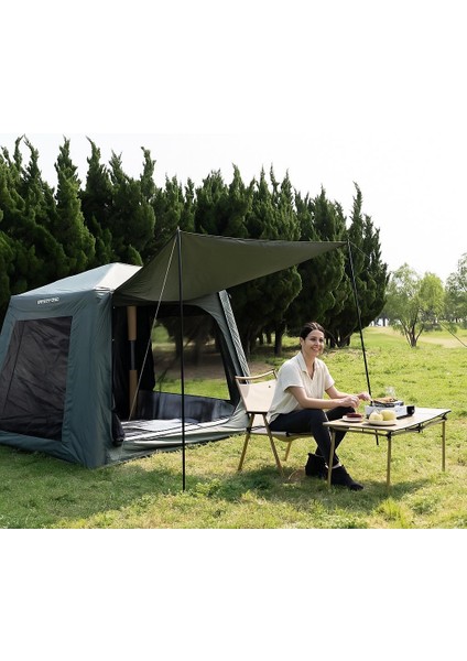 Tenteli Oxford Kumaş Şişme Çadır 4-5 Kişilik 233X233X190CM