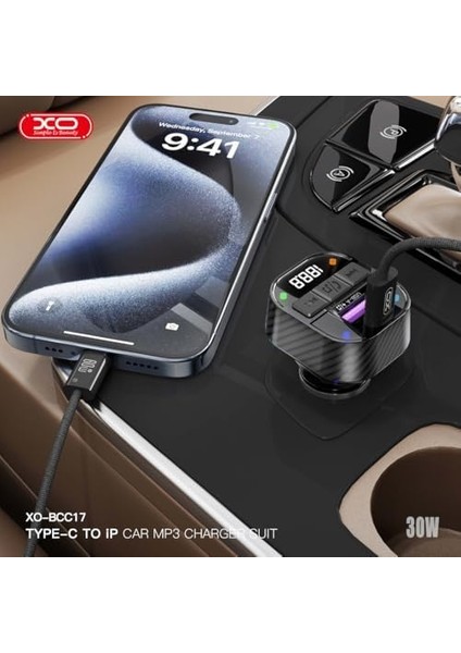 Xo Is Beauty Araç Mp3 Şarj Cihazı BCC17-30W Pd Hızlı Şarj, Bluetooth V5.3, Fm Verici, Mp3/wav Format Desteği, Çift USB Portu, Aşırı Gerilim, Isınma ve Kısa Devre Koruma | Siyah fiyatları