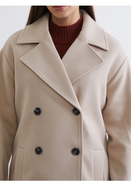 Yeni Sezon Ceket Yaka Kadın Kaşe Kaban modelleri