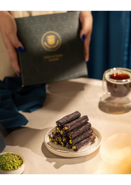 Lokum-Kara Dutlu Antep Fıstıklı Fitil LOKUM-350 gr