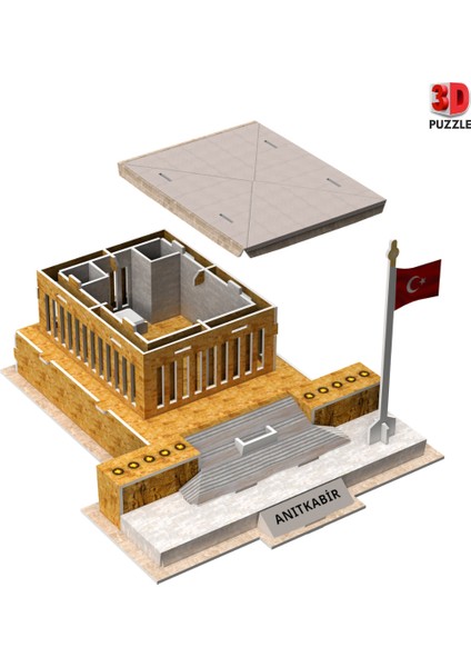 Anıtkabir 27 Parça Eğitici ve Dekoratif Kağıt Maket Kolay Montaj Çocuk ve Yetişkinler fiyatları