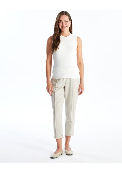 Yeni Sezon Bisiklet Yaka Düz Hamile Triko Süveter modelleri