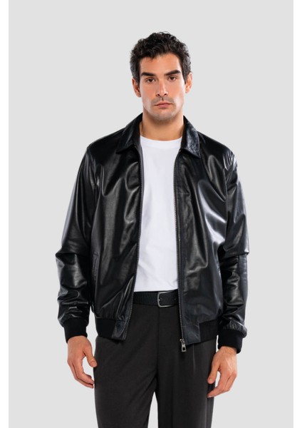 Erkek Hakiki Deri Siyah Deri Mont 415 K-873 Erk Dr Mont SK24/25 Sıyah Dr