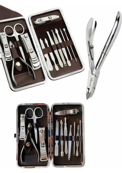 Bfs Tırnak Bakım Seti Tırnak Düzeltme Batık 12 Parça Çanta Tipi Manikür Pedikür modelleri