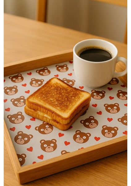 Özel Desenli 100 Adet Sunum Kağıdı Gazete Vintage Gazete Kağıt Mutfak Kafe Sunum Sofra Ayıcıklı modelleri