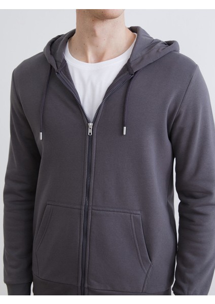 Yeni Sezon Kapüşonlu Uzun Kollu Erkek Fermuarlı Sweatshirt modelleri