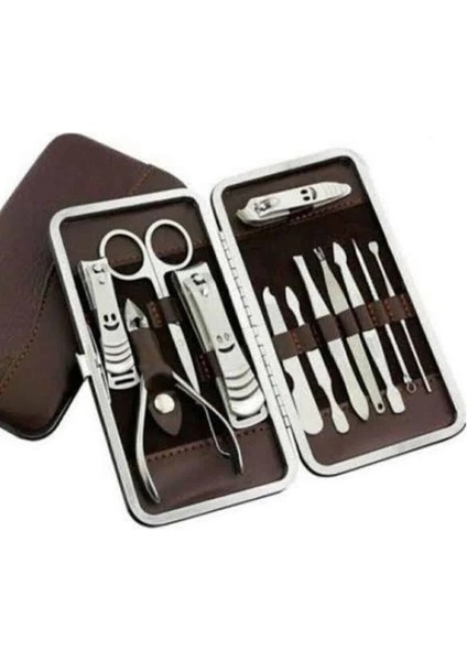 Bfs 12 Parça Paslanmaz Çelik Kompakt ve Taşınabilir Manikür Makası Tırnak Makası indirimleri