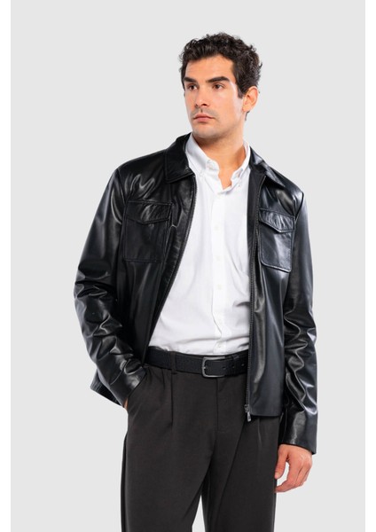 Erkek Hakiki Deri Siyah Deri Mont 415 K-2470 Erk Dr Mont Y/25 Sıyah Dr