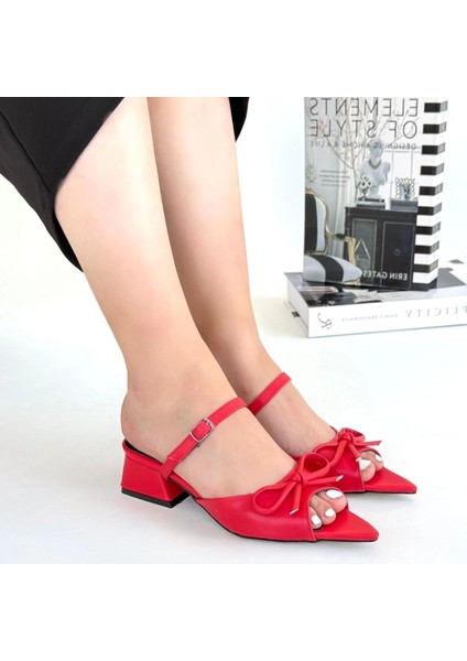 Xmpdby Lotta Kırmızı Cilt Topuklu Ayakkabı (Numara: 37) fırsatları