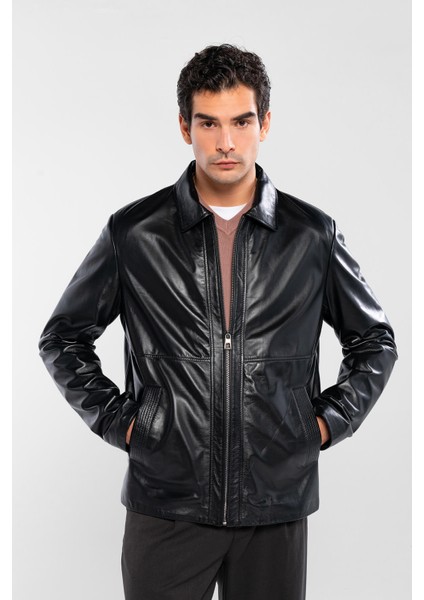 Erkek Hakiki Deri Siyah Deri Mont 415 K-1328 Erk Dr Mont SK24/25 Sıyah Dr indirimleri