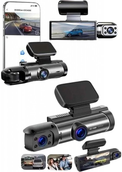 Sürüş Kamerası Video Kaydedici Hareket Algılama Gece Görüşlü