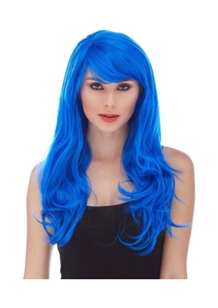 Mavi Renk Parti Peruğu modelleri