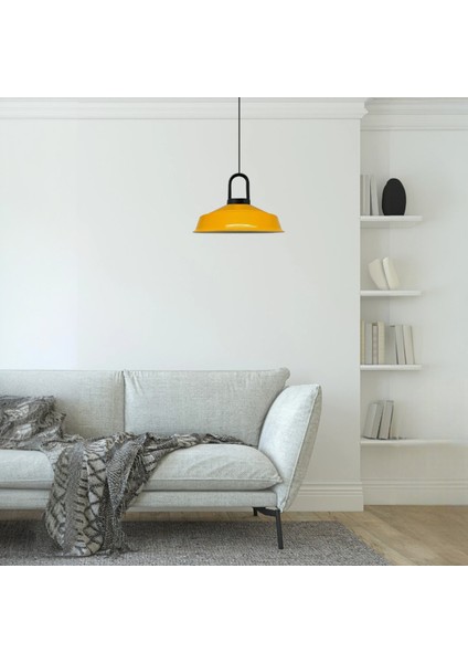 Sarı Asaletli Kilit Kafa Tekli Avize Retro Sarkıt Ofis Showroom Salon Mutfak Avizeleri modelleri