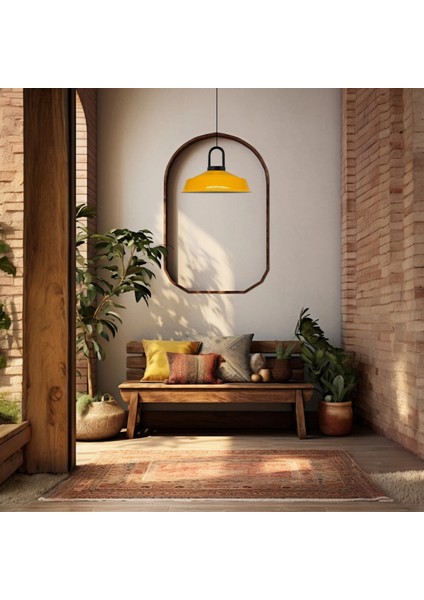 Sarı Asaletli Kilit Kafa Tekli Avize Retro Sarkıt Ofis Showroom Salon Mutfak Avizeleri fırsatları