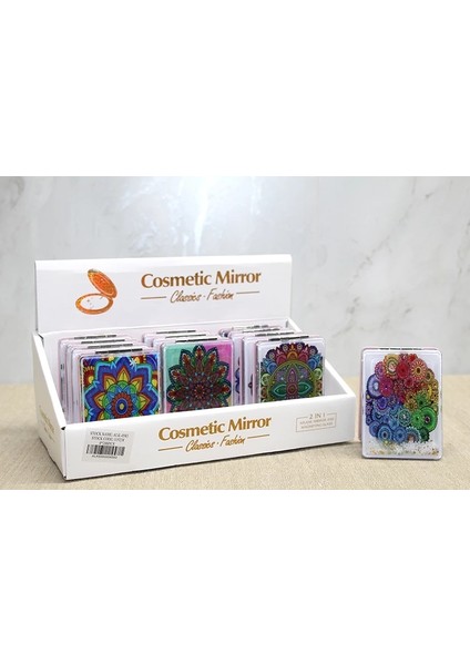 Mandala Desenli Hareketli Sulu El Aynası ALK4583