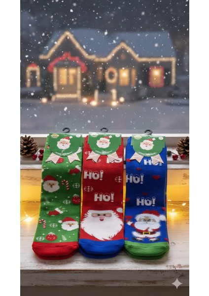 ; Noel Çocuk Çorabı 11 Yaş (36-38) ; %80 Pamuk; Yıkamalı 3 Lü Paket fırsatları
