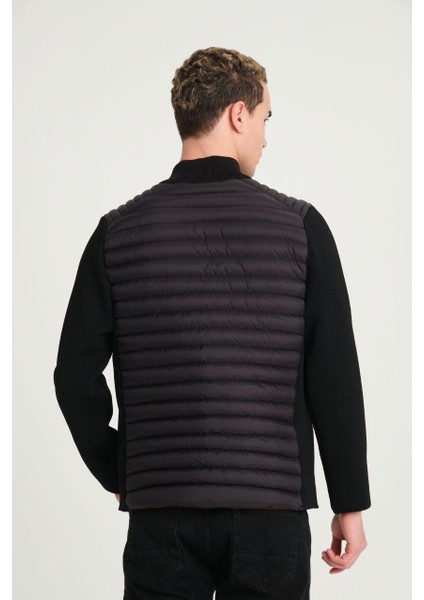 Siyah Slim Fit Mevsimlik Mont