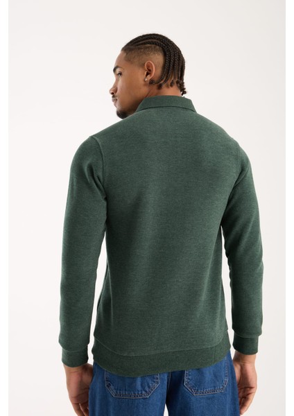 Polo Yeşil Regular Fit Uzun Kol Garnili fiyatları