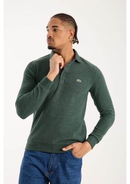 Polo Yeşil Regular Fit Uzun Kol Garnili fırsatları