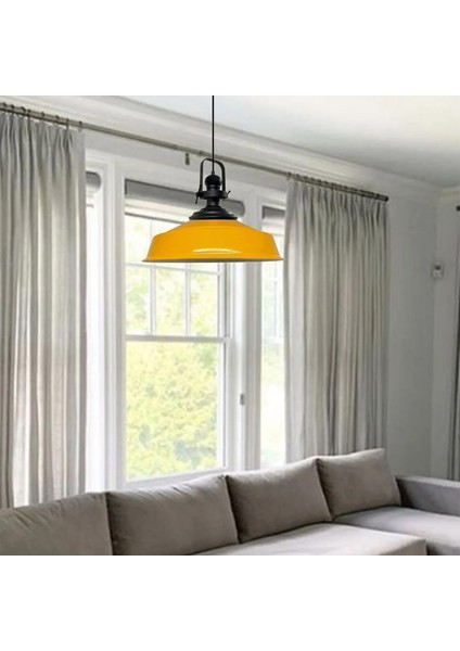 Sarı Asaletli Tekli Avize Siyah Başlık Retro Sarkıt Lamba Restoran Cafe Salon Avizeleri fırsatları