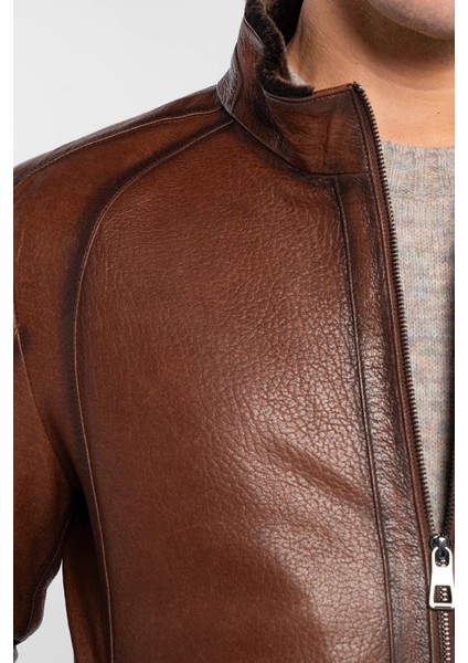 Erkek Hakiki Deri Kahverengi Deri Mont 1000 2010 Erk Derımont SK24/25 Kahve Jumbo indirimleri