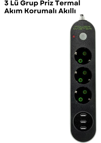 Bfs 3 USB Portlu Üçlü Priz CXE103