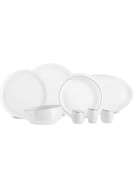 Stream Bone Astro 53 Parça 12 Kişilik Yemek Takımı Gold