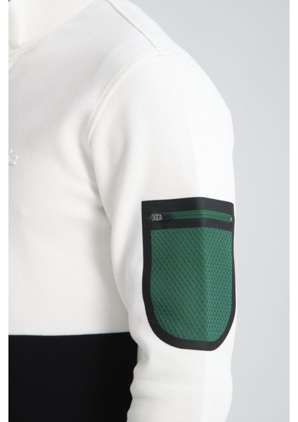 Yarım Fermuar Regular Fit Renkli Uzun Kol