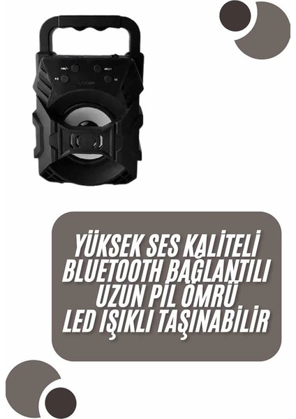 Bfs Kablosuz Bluetooth Hoparlör Ses Bombası Rgb Işıklı Taşınabilir Yüksek Ses Kaliteli