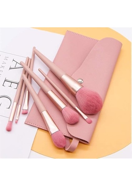 Aputue Makyaj Fırçası Seti, 12 Parça Seyahat Kozmetik Fırça Takımı Pu Çantalı, Mini Boy Taşınabilir Yumuşak Fondöten Allık Göz Farı Yüz Dudak Makyaj Araçları Kızlar ve Kadınlar Için (Pembe) modelleri