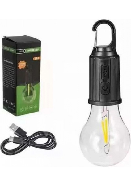 Askılı Kırılmaz LED Işık Kamp Bahçe Lambası Taşınabilir LED Ampul Şarjlı modelleri
