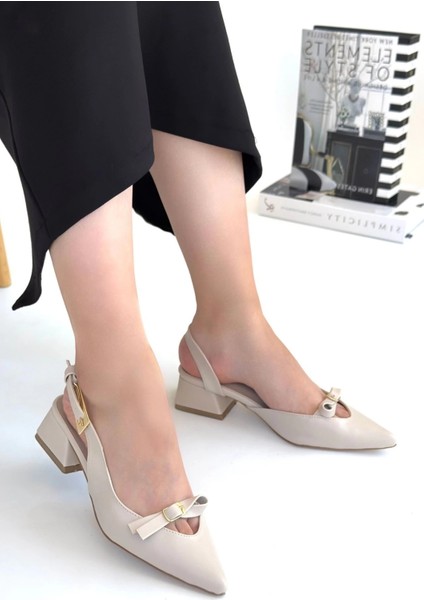 Xmpdby Rewat Bej Cilt Topuklu Ayakkabı (Numara: 37) modelleri