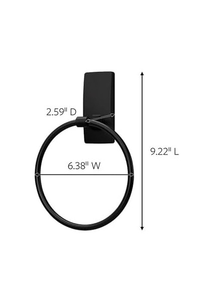 El Havlusu Tutacağı, Mat Siyah, Suya Dayanıklı Şeritli, Paslanmaya Dayanıklı Düzenleyici, 2,3 Kg'a Kadar Tutar modelleri