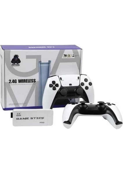 Bfs 4K Hd Görüntü Kaliteli Retro Game Stick 20000 Oyunlu Çift Kollu Beyaz Game Stick modelleri