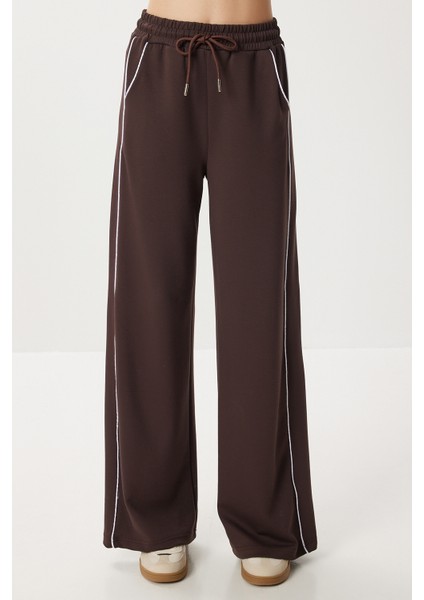 Kontrast Şeritli Modal Eşofman Altı LKB0015 Kahverengi fırsatları