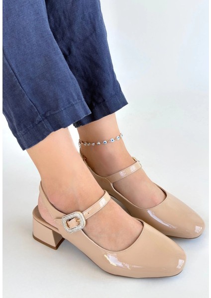 Xmpdby Gowe Nude Rugan Topuklu Ayakkabı (Numara: 38) modelleri