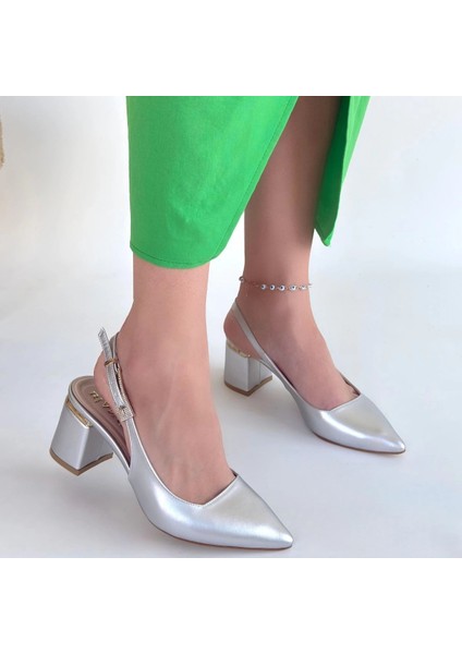 Xmpdby Buant Gümüş Cilt Topuklu Ayakkabı (Numara: 37) fırsatları