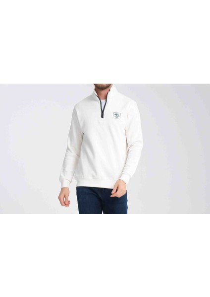 Fermuar Yaka Regular Fit Beyaz Uzun Kol fiyatları