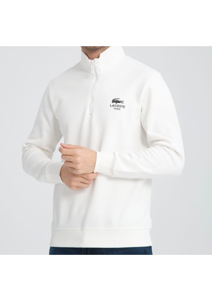 Fermuar Yaka Ekru Regular Fit Uzun Kol fiyatları