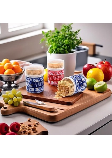 Bambu Kürdan 900 Adet 3 Paket, Meze, Meyve ve Diş Temizliği Için Bambu Kürdanlar, Yuvarlak Çift Sivri Uçlu Ahşap Kürdan, Hem Kaliteli Hem Çevre Dostu Bambu Kürdan 900 Adet 3 Paket. fiyatları