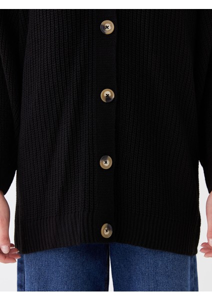 Yeni Sezon V Yaka Oversize Kadın Triko Hırka fırsatları