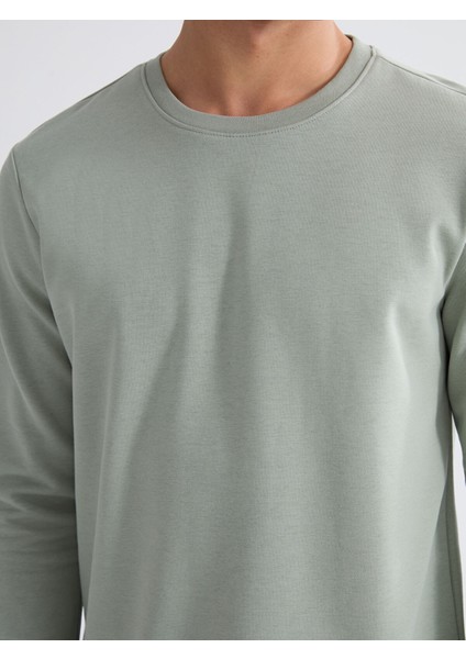 Yeni Sezon Bisiklet Yaka Erkek Sweatshirt modelleri