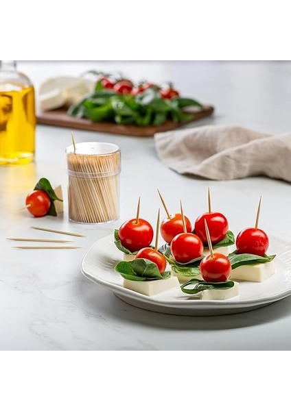 Bambu Kürdan 900 Adet 3 Paket, Meze, Meyve ve Diş Temizliği Için Bambu Kürdanlar, Yuvarlak Çift Sivri Uçlu Ahşap Kürdan, Hem Kaliteli Hem Çevre Dostu Bambu Kürdan 900 Adet 3 Paket. fırsatları