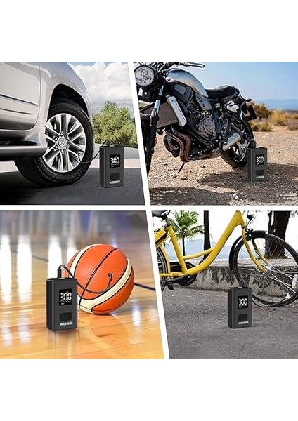 KB425 12V Şarjlı Li-On 150 Psı Dijital Göstergeli Akıllı Lastik Şişirme Pompası + Powerbank + Sos + LED Lamba fiyatları