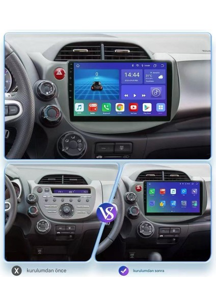 Honda Fit Wifi Gps Carplay 10 Inç 4+64GB Kamera Multimedya Navigasyon Sistemi - 2009-2012 Model fırsatları