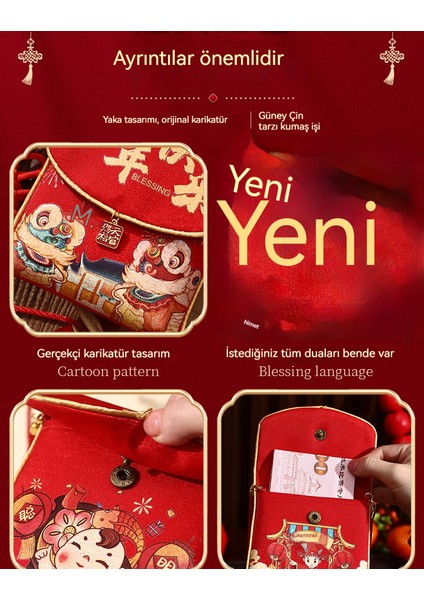 Yeni Model El Işi Kumaş Kırmızı Zarf (Yurt Dışından) modelleri