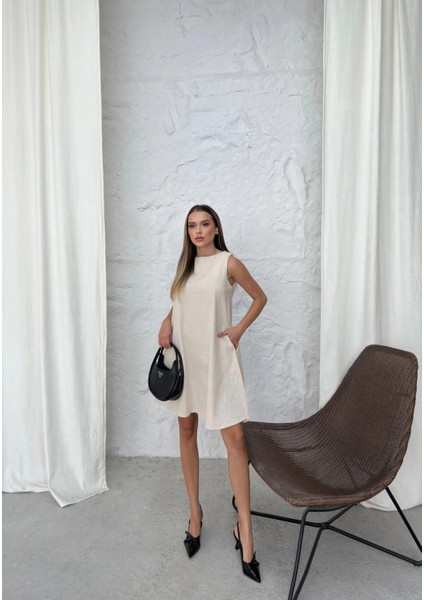 Xmpdby Çan Kısa Elbise Bej (Beden: S) fiyatları